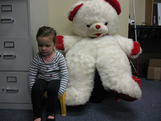 A blind child and the Christmas Teddy Bear